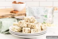 Keto White Chocolate Pecan Fudge — 2g Net Carbs Per Serving