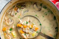 Creamy Turkey and Vegetable Soup Recipe (Chicken Option)