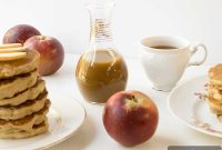 Apple Teff Pancakes with Date Caramel Syrup (Gluten-Free)