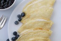 Swedish Pancakes with Vanilla Pastry Cream & Blueberry-Cardamom Compote