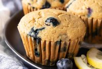 Lemon Blueberry Muffins Recipe with Zesty Citrus Glaze