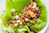 Savory Chicken Lettuce Wraps with Asian Hoisin Sauce