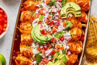 Chicken and Black Bean Enchiladas with Creamy Salsa Verde