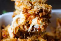 Creamy Baked Mostaccioli with Melted Cheese