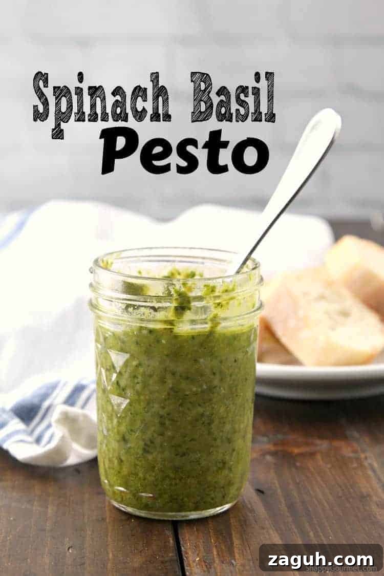 Spinach and Basil Pesto Recipe: Bright, Fresh Sauce for Pasta 2 Spinach Basil Pesto Recipe - how to make homemade pesto in your blender or vitatmix.