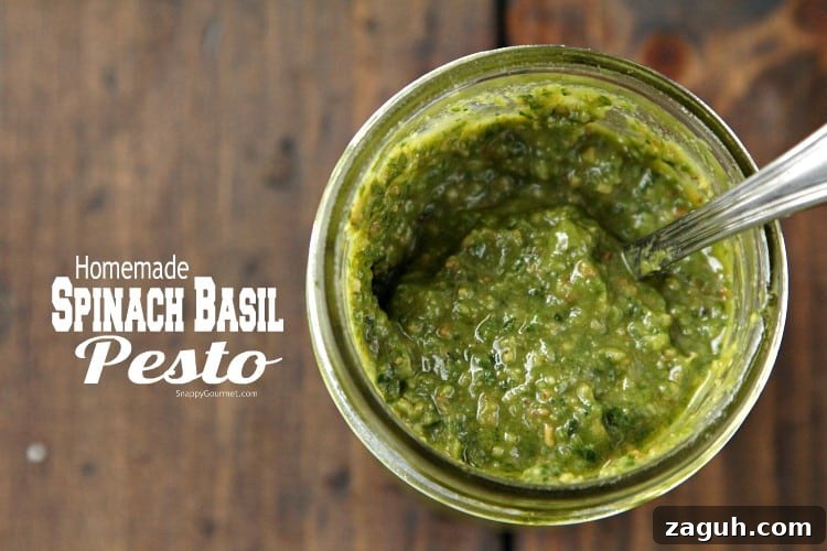 Spinach and Basil Pesto Recipe: Bright, Fresh Sauce for Pasta 7 Spinach Basil Pesto Recipe - easy homemade pesto