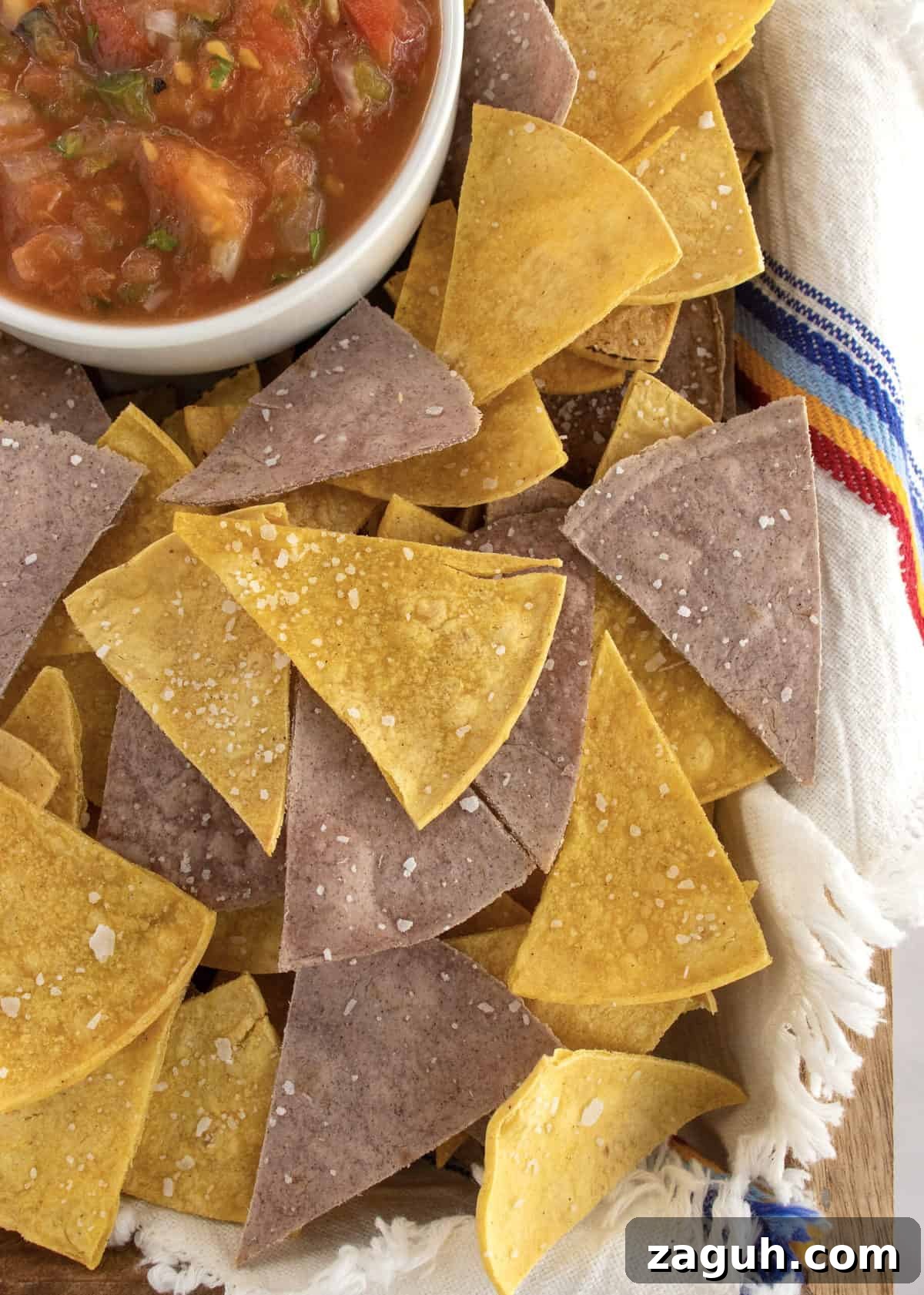 Authentic Mexican Fiesta Recipes for Your Party Menu 11 Baked Corn Tortilla Chips by The BakerMama