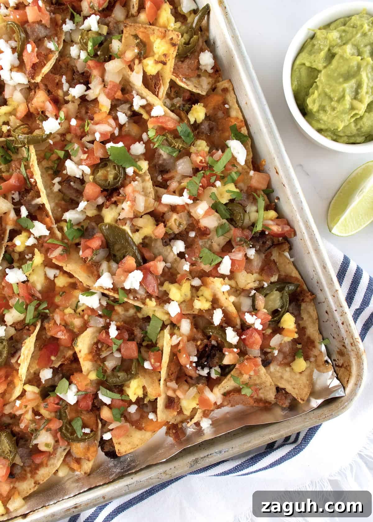 Authentic Mexican Fiesta Recipes for Your Party Menu 14 Breakfast Nachos by The BakerMama
