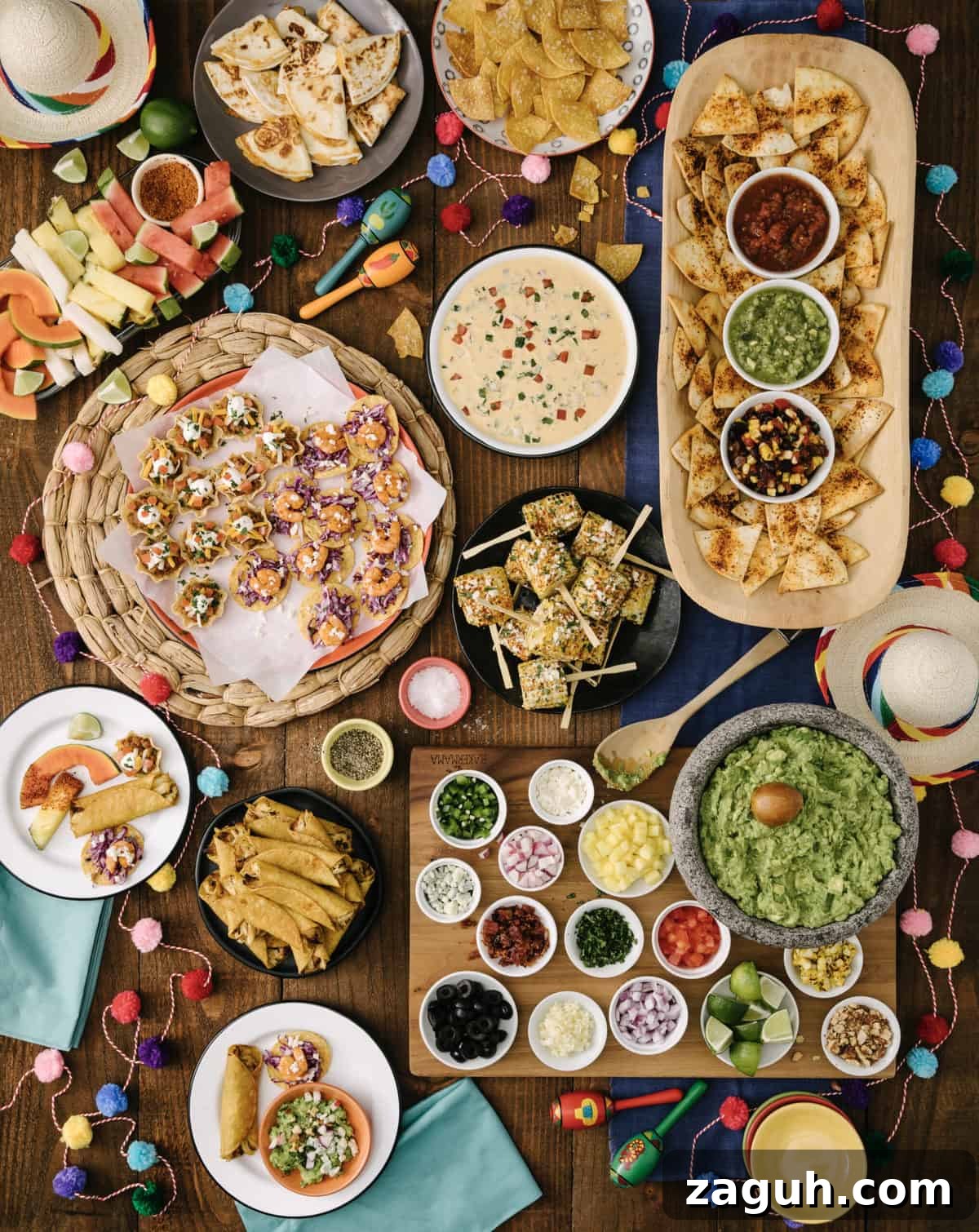 Authentic Mexican Fiesta Recipes for Your Party Menu 35 Cinco de Mayo Spread by The BakerMama