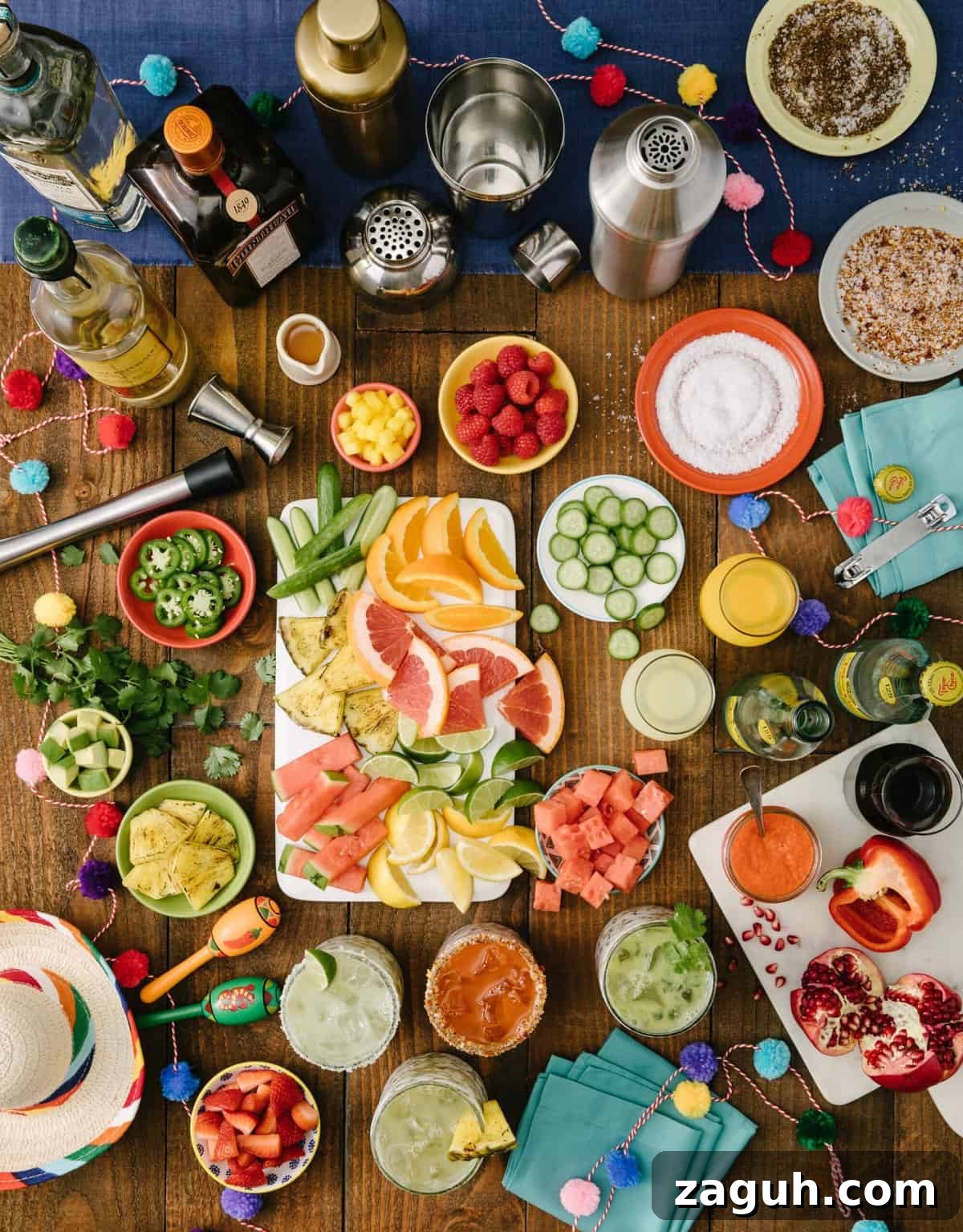 Authentic Mexican Fiesta Recipes for Your Party Menu 36 Mix-Your-Own Margarita Spread by The BakerMama