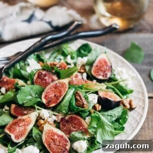Fig Salad with Goat Cheese & Baby Arugula — Spring Entertaining Recipe 5 fig salad with goat cheese and baby arugula