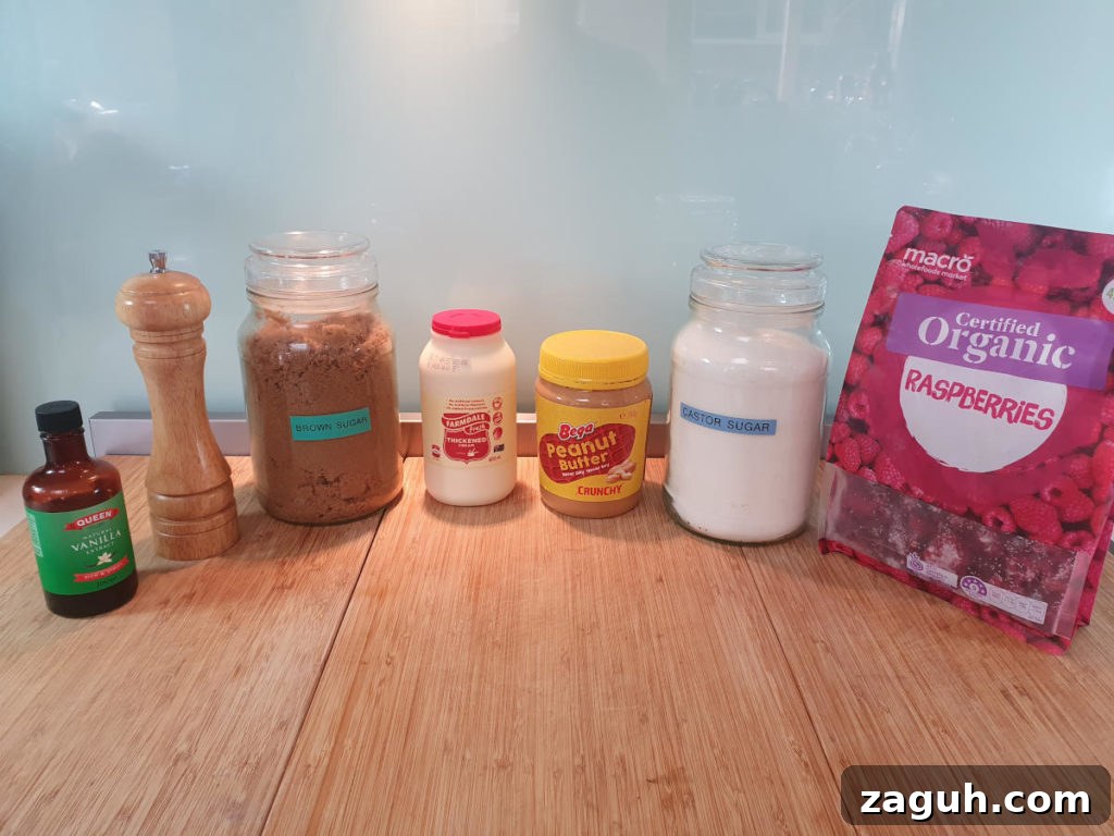 Peanut Butter & Jelly Ice Cream Recipe: Creamy PB&J Frozen Treat 3 Ice cream ingredients