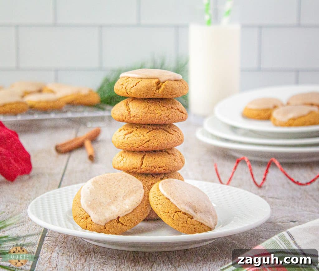 Iced Ginger Molasses Cookies Recipe for Soft, Chewy Cookies 7 soft iced ginger molasses cookies