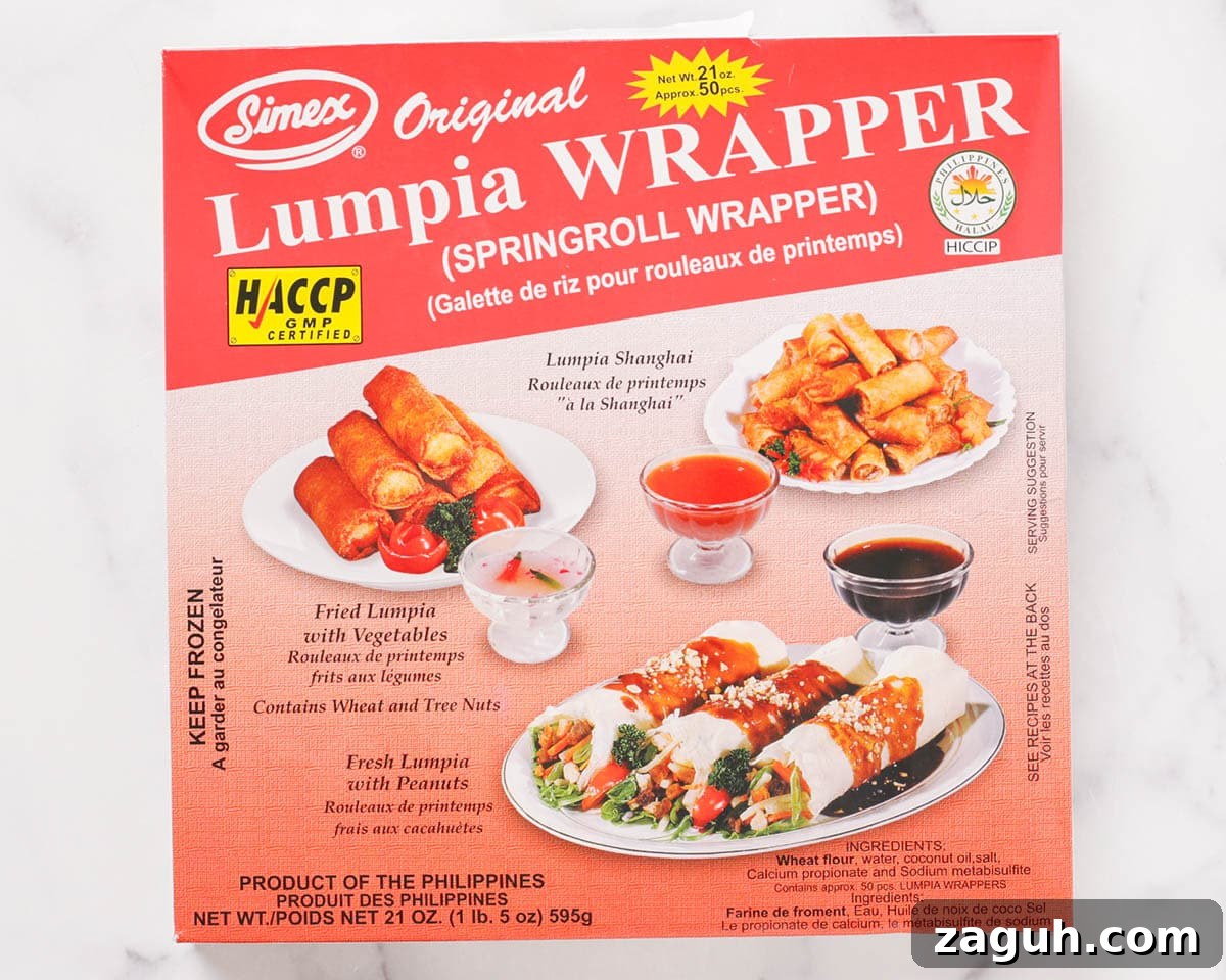 Filipino Lumpia: Classic Crispy Spring Rolls Recipe 5 package of lumpia wrappers.