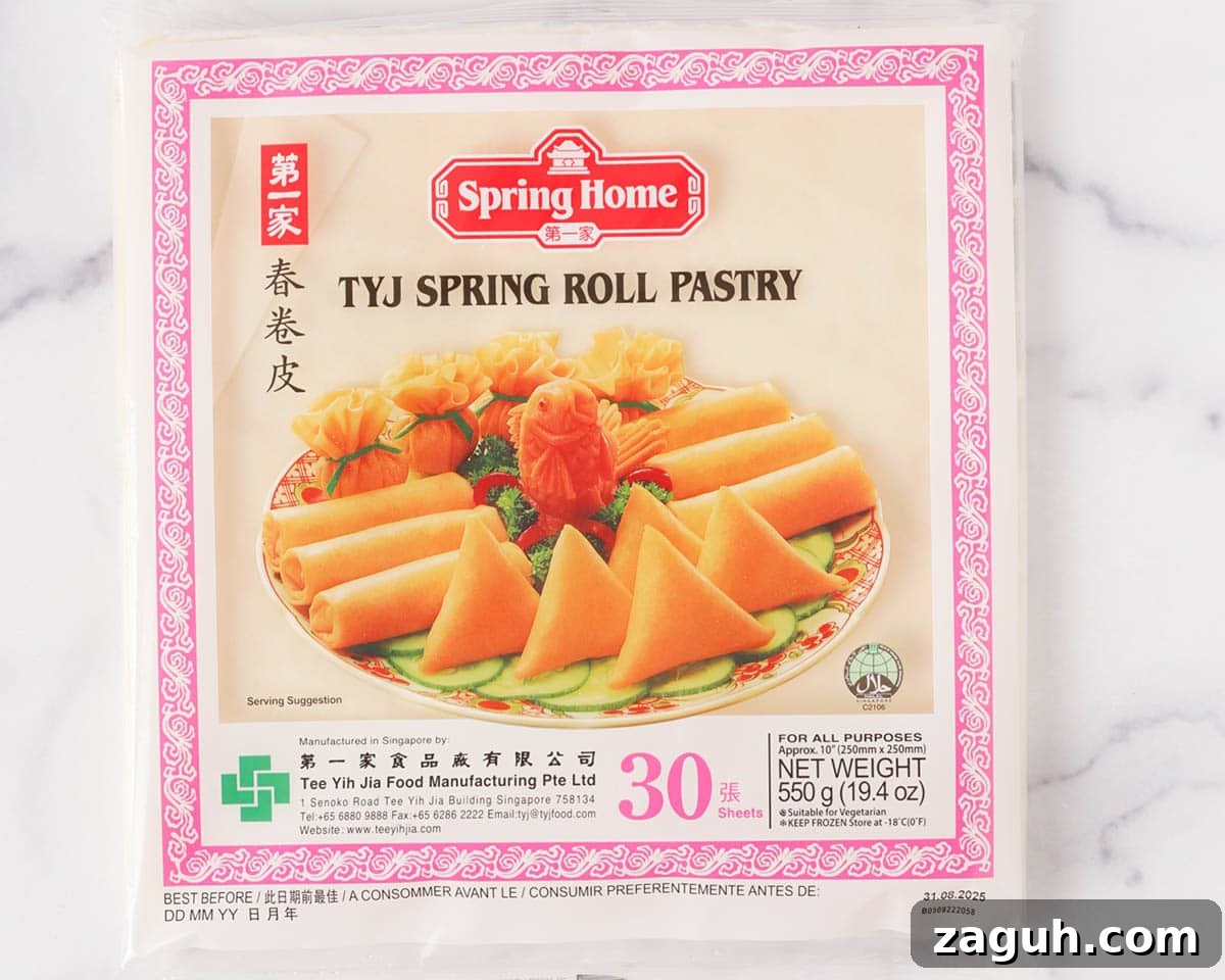 Filipino Lumpia: Classic Crispy Spring Rolls Recipe 6 Package of spring roll wrappers.