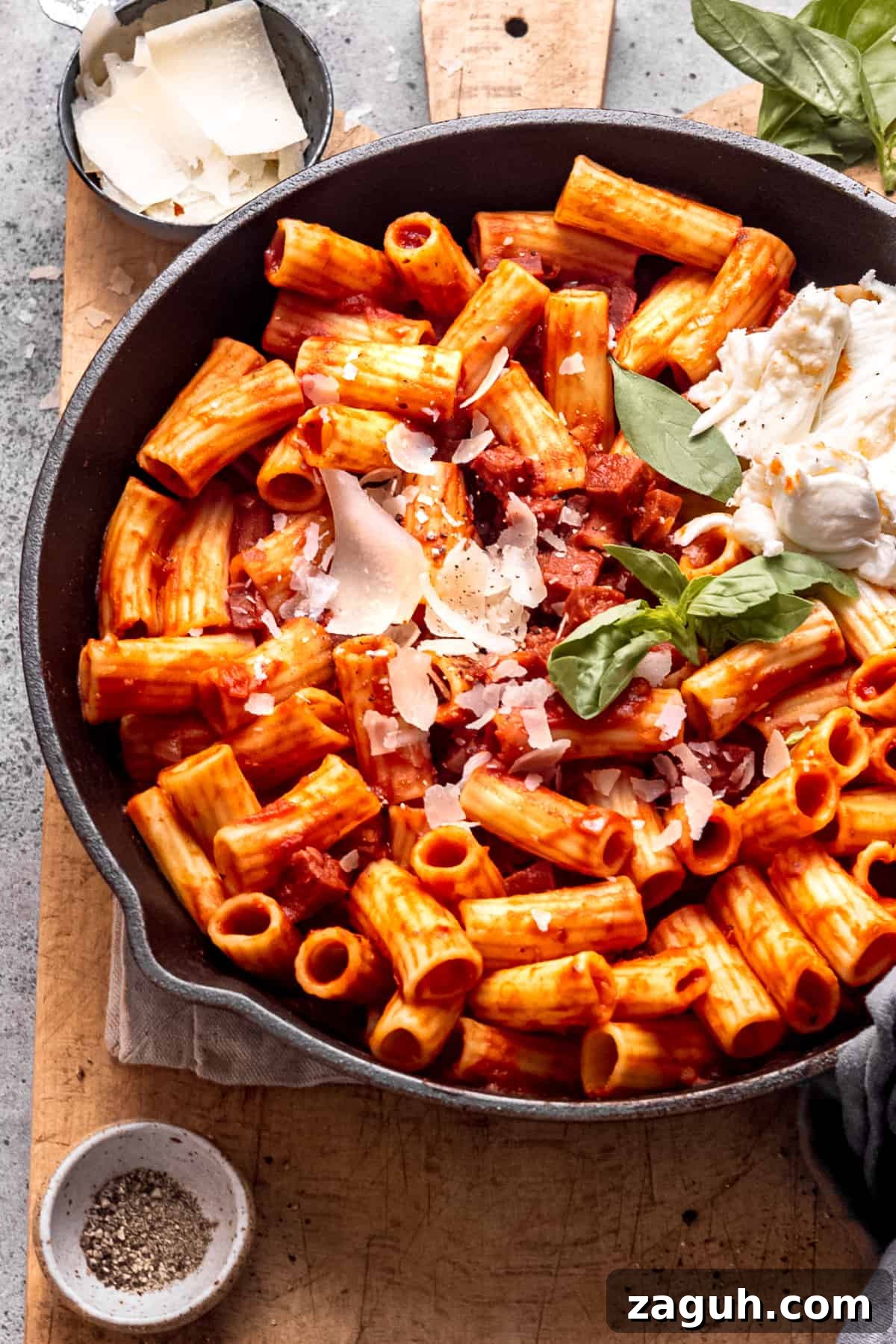 One-Pot Chorizo Pasta with 7 Ingredients — Ready Fast 2 Chorizo pasta with mozzarella.