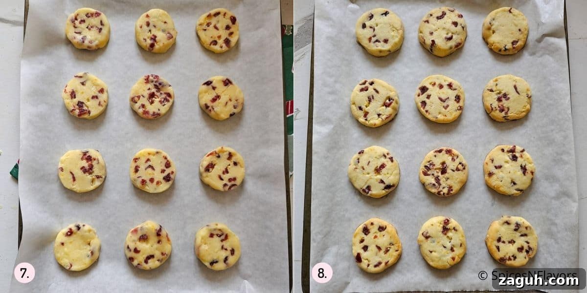 Cranberry Orange Shortbread Cookies (Egg-Free) 7 bake the cookies