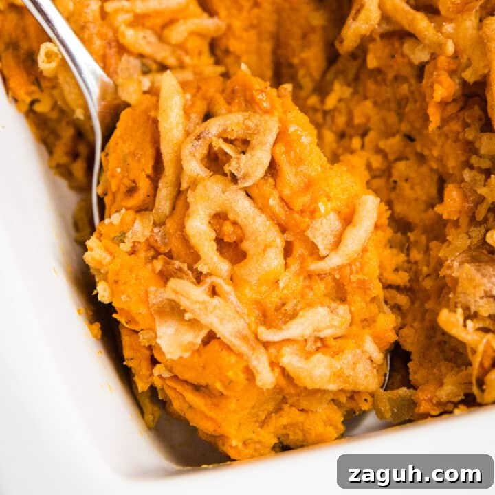 Savory sweet potato casserole