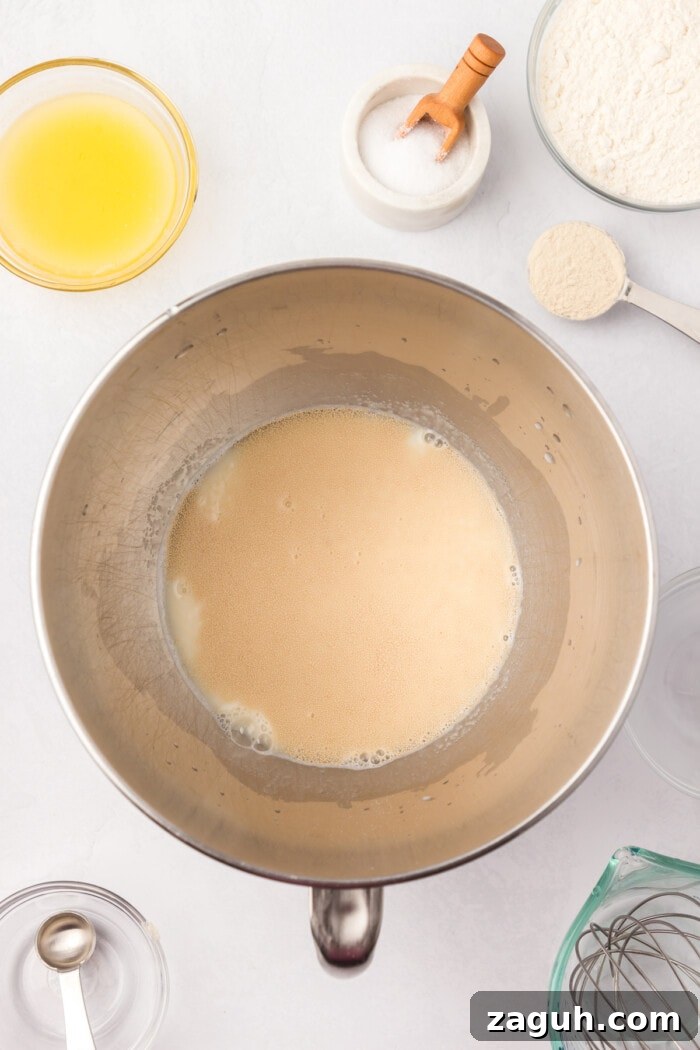 Sourdough starter sourdough starter in metal bowl