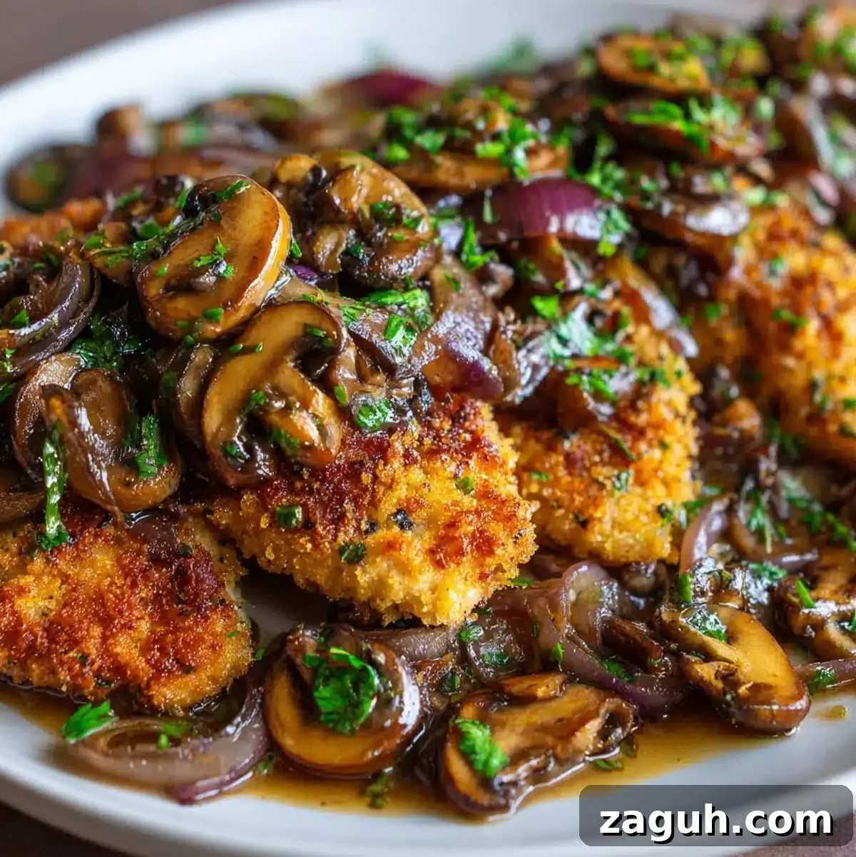 25-Minute Black Pepper Chicken with Mushrooms Dinner Recipe 3 Close-up of homemade Black Pepper Chicken with fresh mushrooms and onions
