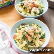 Summer Vegetable Pasta Recipe with Fresh Tomatoes & Basil 2 Summer Vegetable Pasta from thelittlekitchen.net