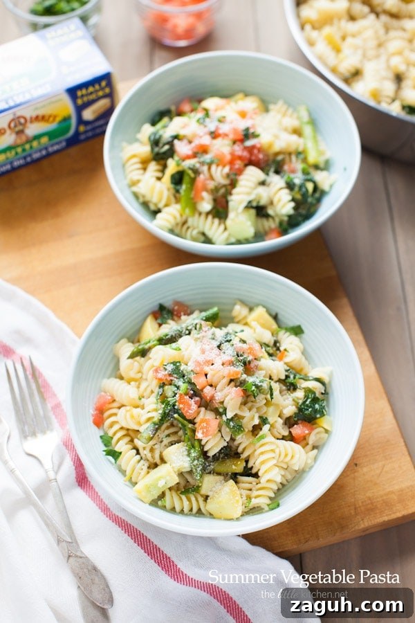 Summer Vegetable Pasta from thelittlekitchen.net Summer Vegetable Pasta from thelittlekitchen.net