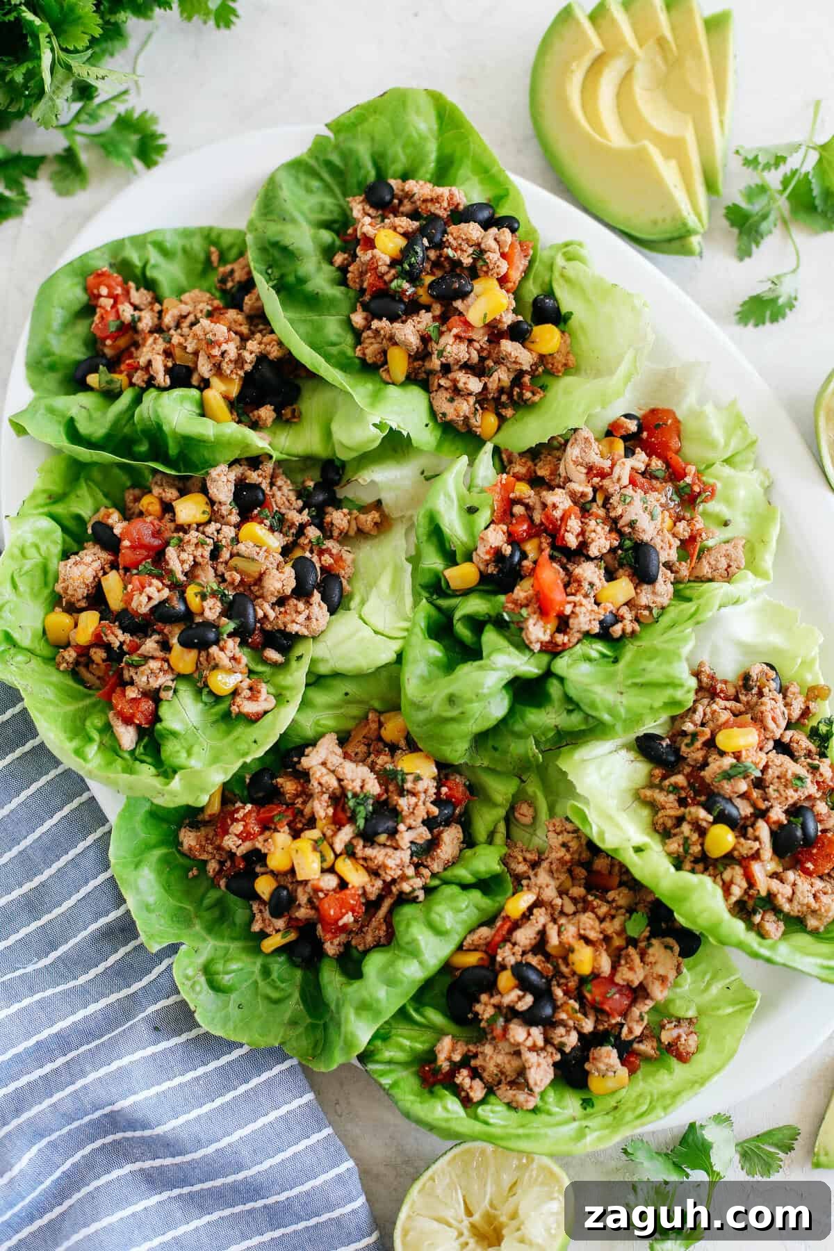 Turkey Taco Lettuce Wraps Recipe — Flavorful Low-Carb Dinner 4 Light and healthy Turkey Taco Lettuce Wraps that are an easy low carb alternative to traditional tacos, are super flavorful and take less than 20 minutes to make!