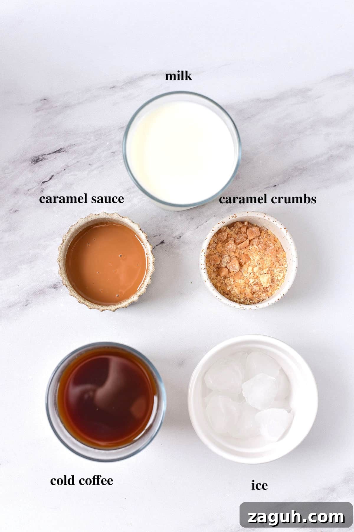 Caramel Ribbon Crunch Frappuccino: Starbucks Copycat Recipe 3 ingredients to make the recipe