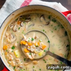 Creamy Turkey and Vegetable Soup Recipe (Chicken Option) 2 Creamy turkey vegetable soup or chicken soup recipe | BestRecipeBox.com