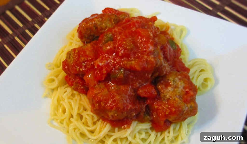 Savory Creole Meatballs with Spicy Tomato Sauce 3 Creole Meatballs and Spaghetti
