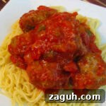 Savory Creole Meatballs with Spicy Tomato Sauce 5 Creole Meatballs and Spaghetti
