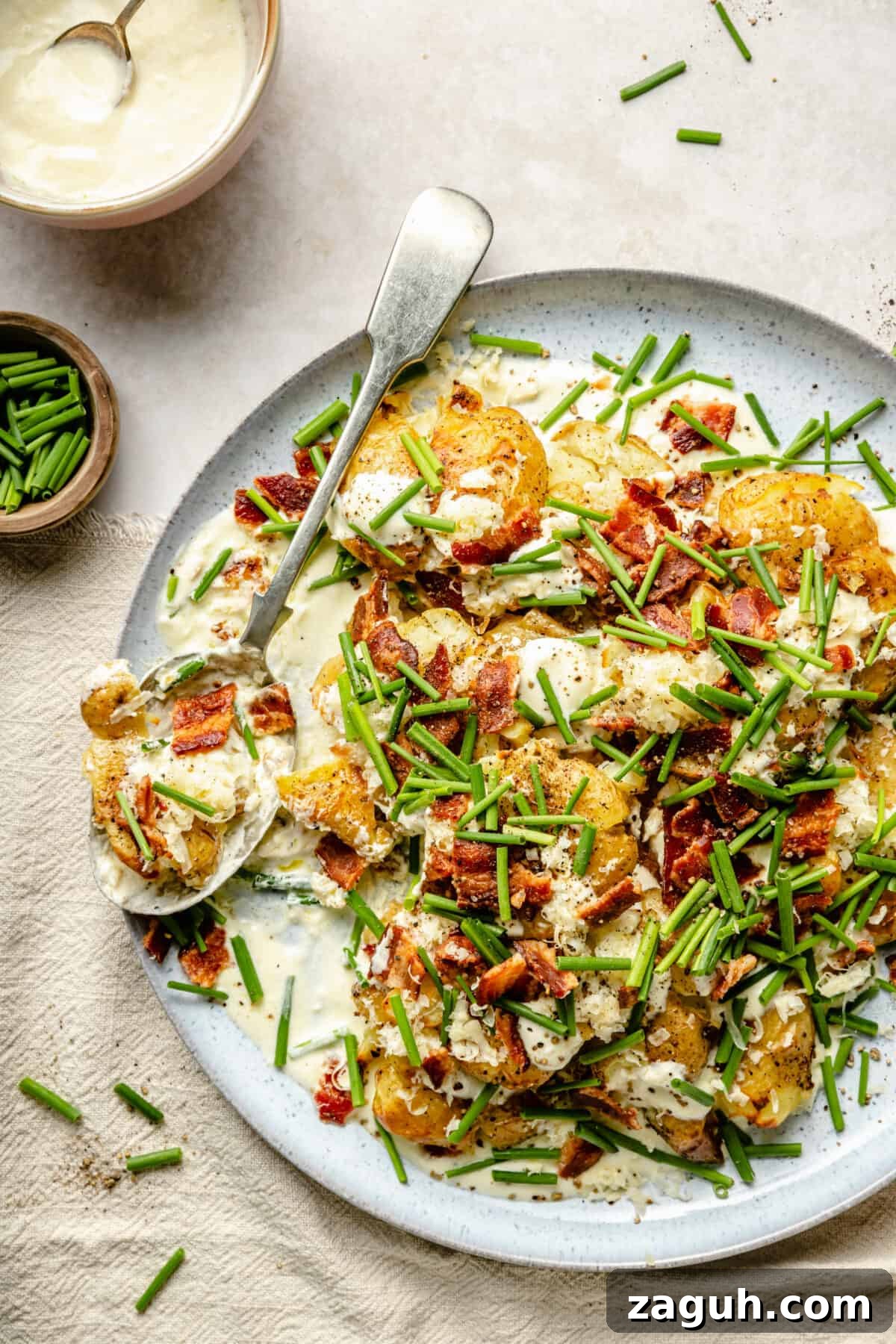 Smashed Loaded Potato Salad