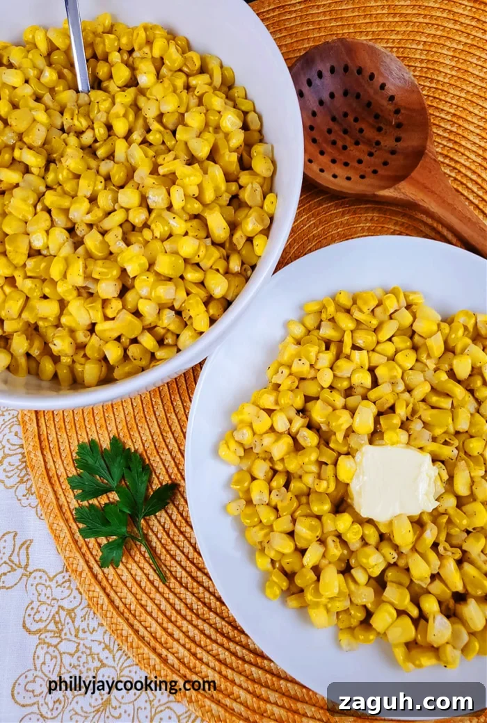 Sweet Buttery Frozen Corn Recipe