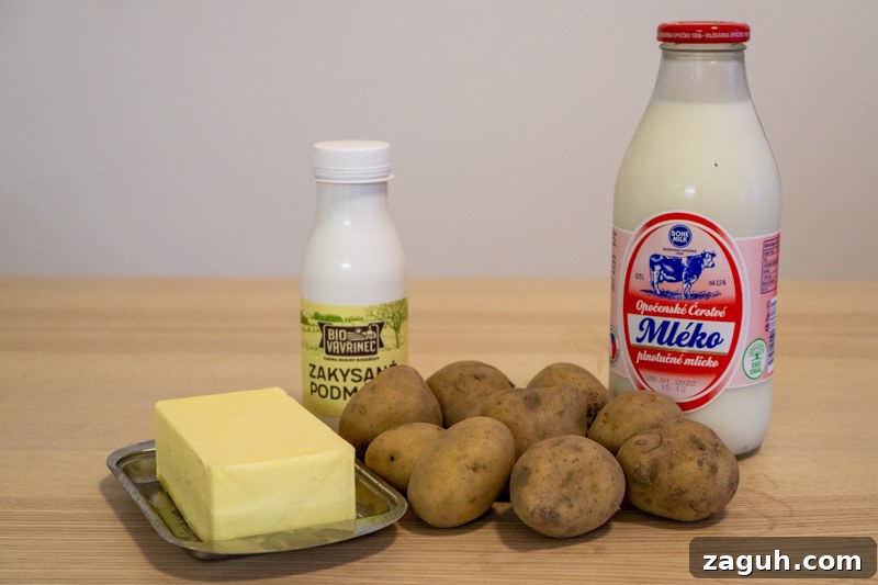 Rustic Buttermilk Mashed Potatoes Without a Masher 3 Ingredients for this recipe
