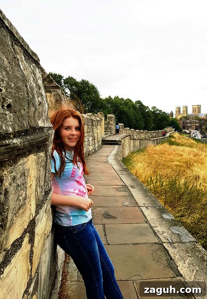 End-of-Summer Coffee Break Ideas for Cozy Afternoons 3 My daughter standing on the city walls in York