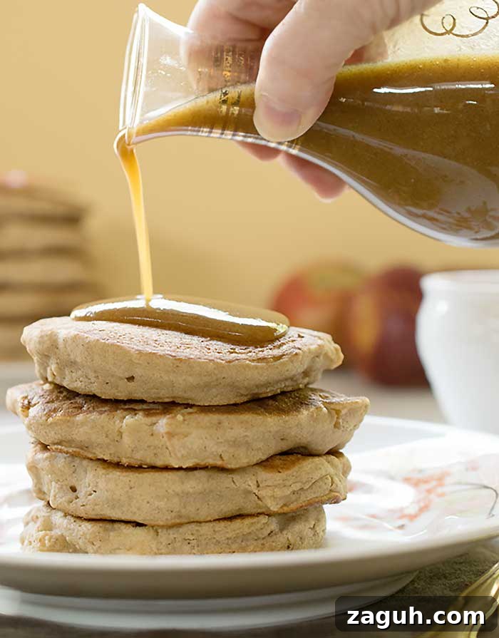 Apple Teff Pancakes with Date Caramel Syrup (Gluten-Free) 2 Gluten-free Apple Teff Pancakes with Homemade Date Caramel Syrup