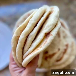 Soft Sourdough Discard Wraps: Tender Homemade Sandwich Flatbreads 4 Finished sourdough wraps