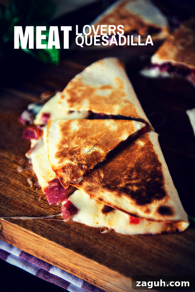 Loaded Meat Lovers Quesadilla Recipe for Carnivores 3 Meat Lovers Quesadilla | Kita Roberts GirlCarnivore.com