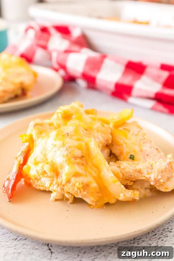 Cheesy Baked Chicken with Peppers Casserole Recipe 4 baked chicken and peppers recipe