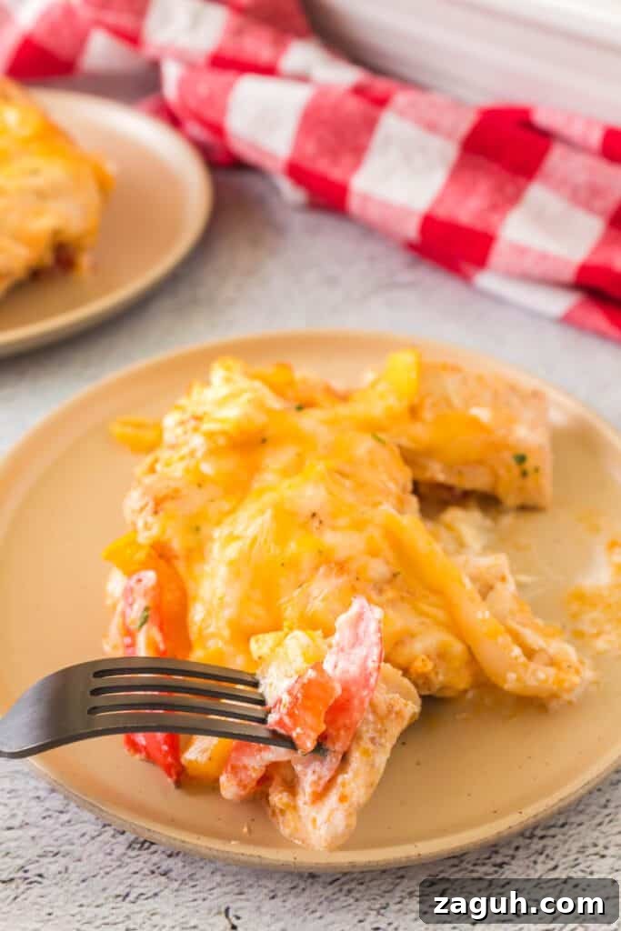 Cheesy Baked Chicken with Peppers Casserole Recipe 5 baked chicken and peppers recipe