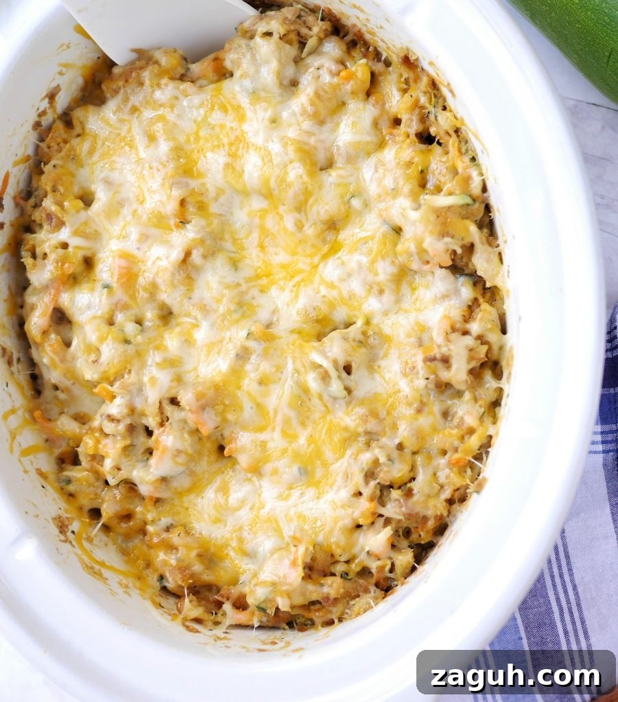 Amish Zucchini Stuffing Casserole — Slow Cooker or Oven Recipe 4 Hearty Amish Zucchini and stuffing casserole