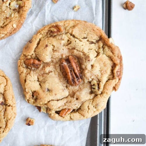 cookie on white parchment paper.