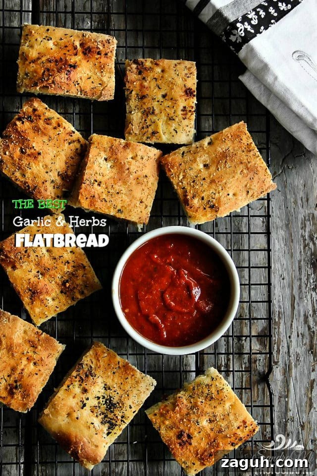 The Best Garlic and Herbs Flatbread