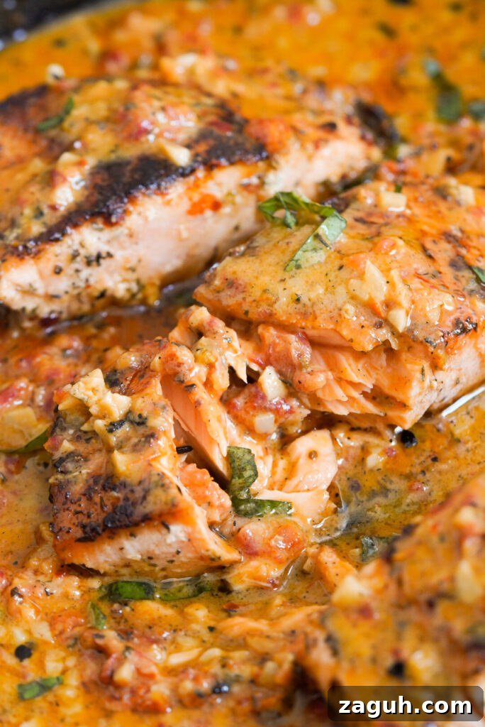 Marry Me Salmon Recipe: Creamy Garlic Butter Salmon You'll Love 16 flaked salmon fillet in a creamy sun dried tomato sauce.