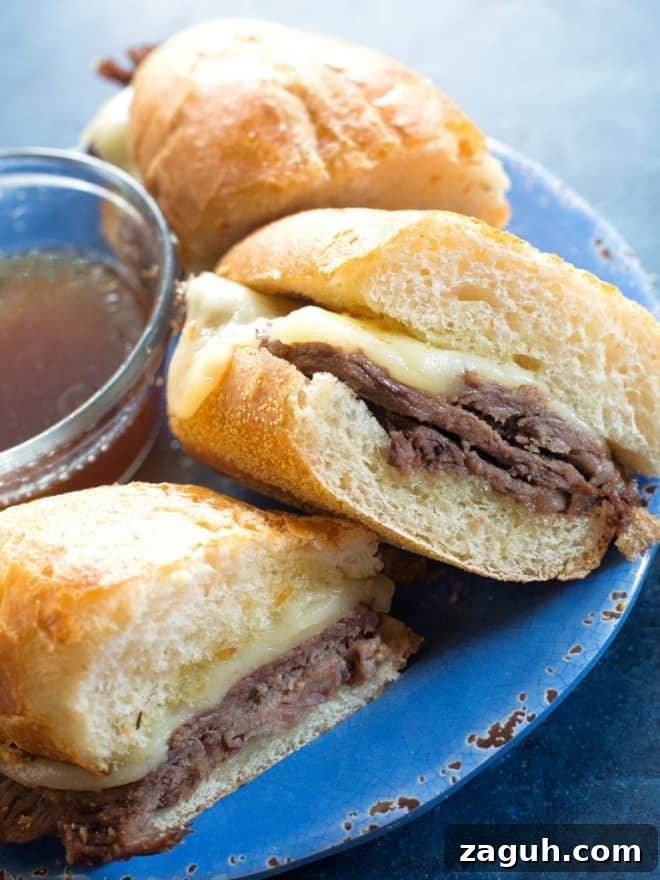 Classic French Dip Sandwich Recipe with Savory Au Jus 3 French Dip Sandwich
