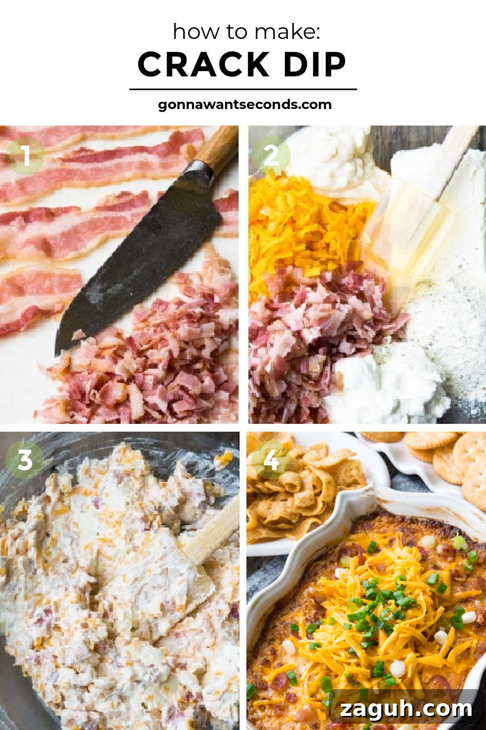 step by step how to make crack dip