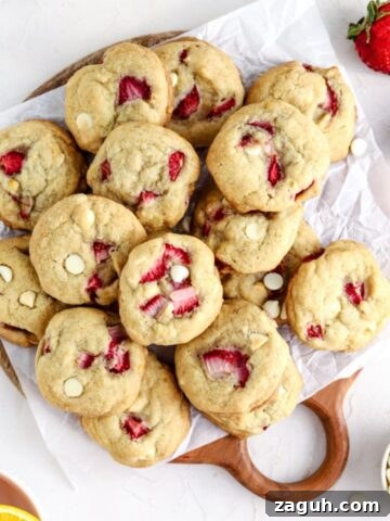 Strawberry white chocolate chip cookies thumbnail