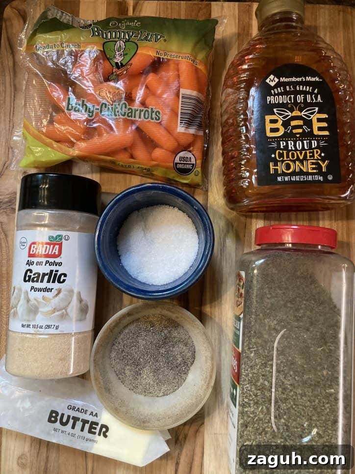 Tender Pressure-Cooked Carrots in 10 Minutes 3 ingredients on cutting board