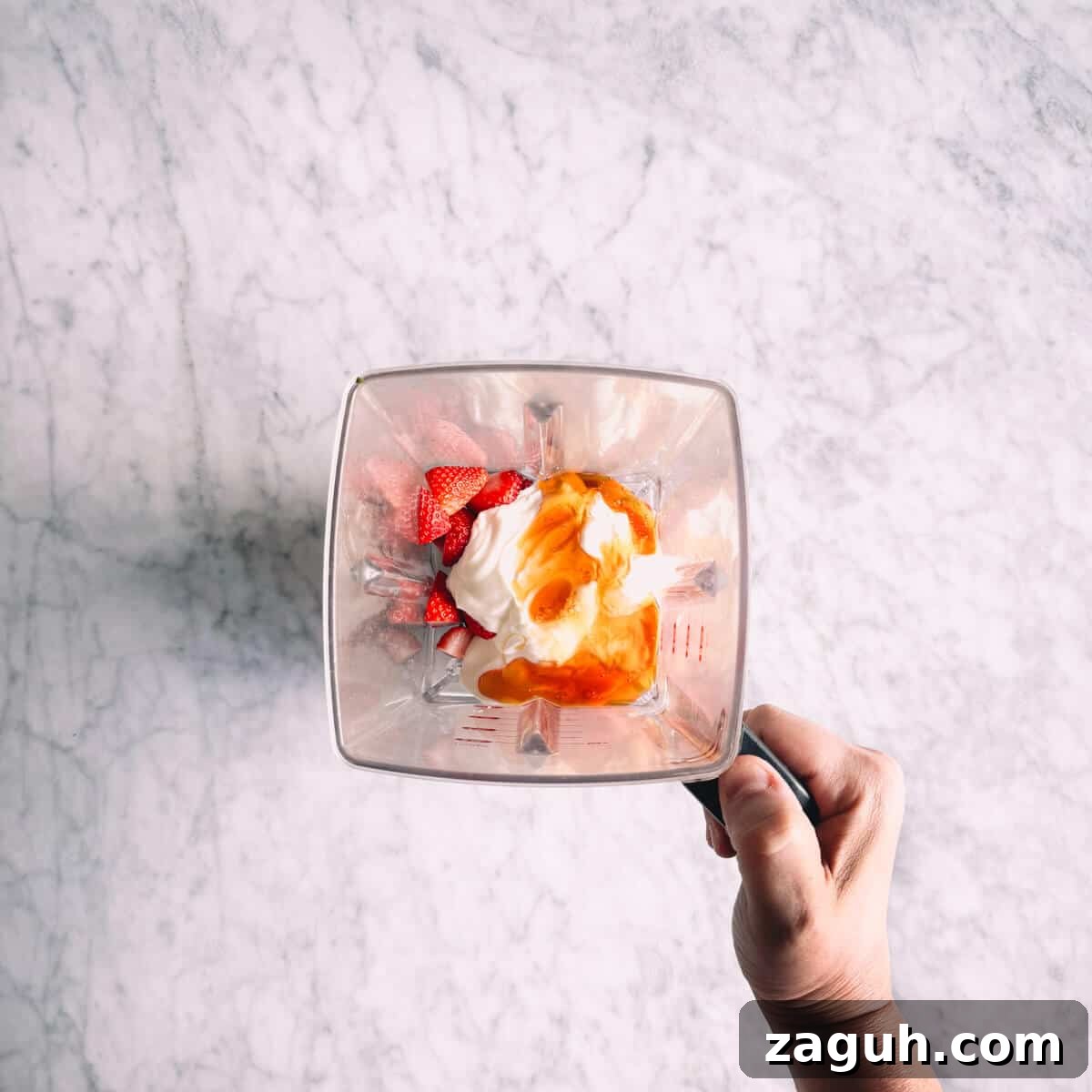 Strawberry Greek Yogurt Popsicles Recipe — Creamy Frozen Treats 5 ingredients to make strawberry popsicles in a blender.