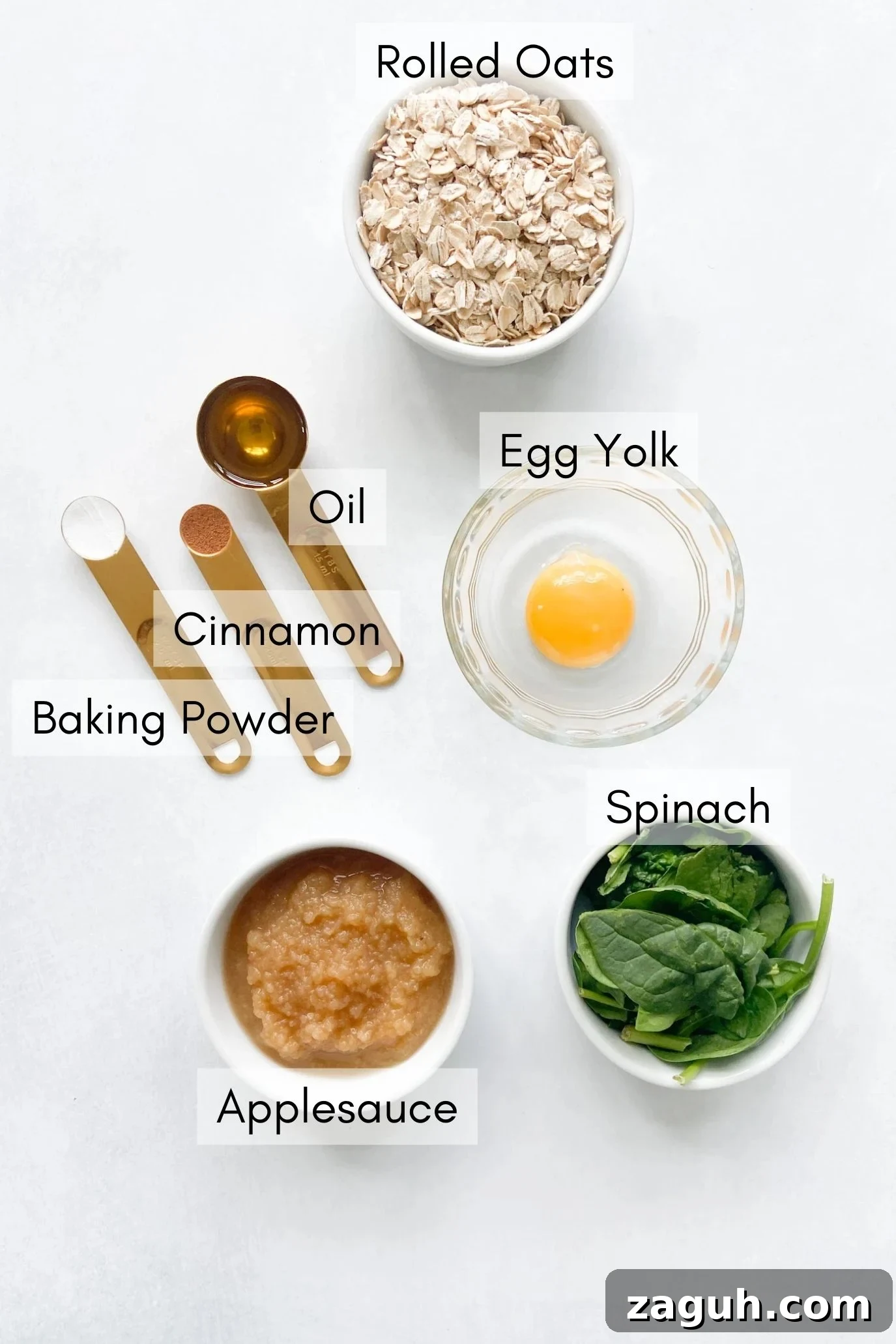 Spinach and Apple Baby Puffs: Nutritious Homemade Finger Food 3 Ingredients to make spinach apple baby puffs.